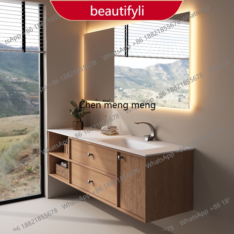 Home Bathroom Vanity Combo - 01A aesthetic Save space cupboard cheap