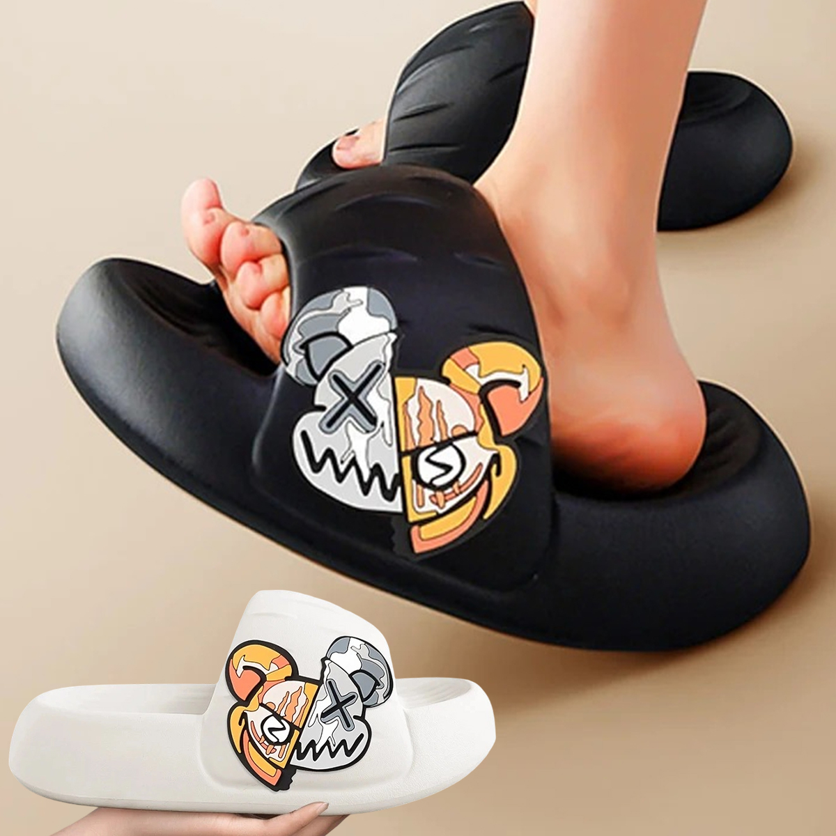 Home Bath - Women's House BathSlippers Thick Sole Personality