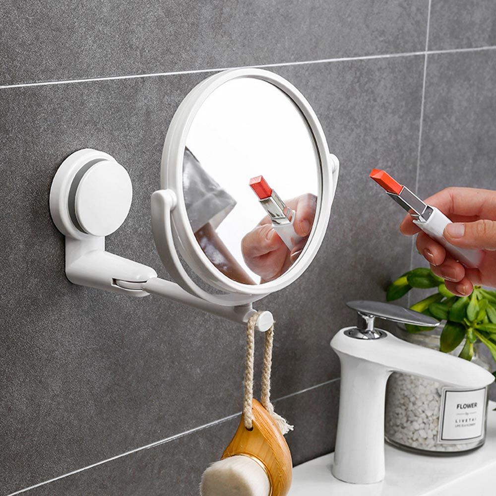 Shaving Mirror Suction - 360°rotating Folding Makeup Mirror Wall-mounted Installation-free