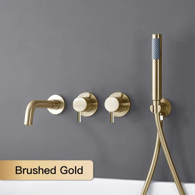Home Bathroom Faucets - Farrete concealed wall-mounted bathtub faucet gun