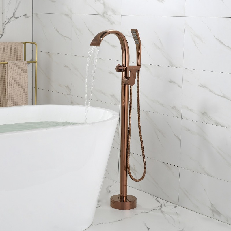 Home Bathroom Faucets - Brass Bathtub Faucet Waterfall Shower Column
