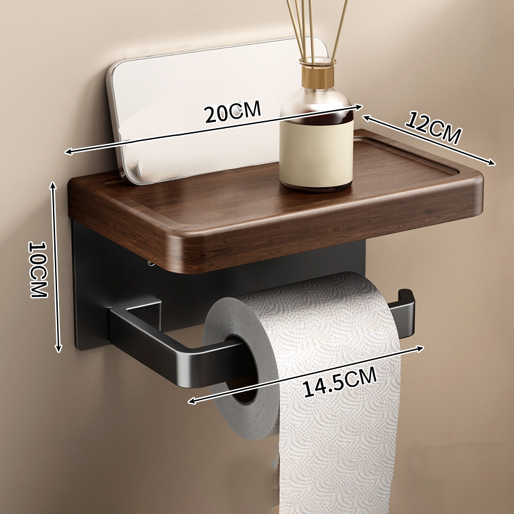 Wood Toilet Roll Holder With P - Toilet Paper Holder ulasan dan harga