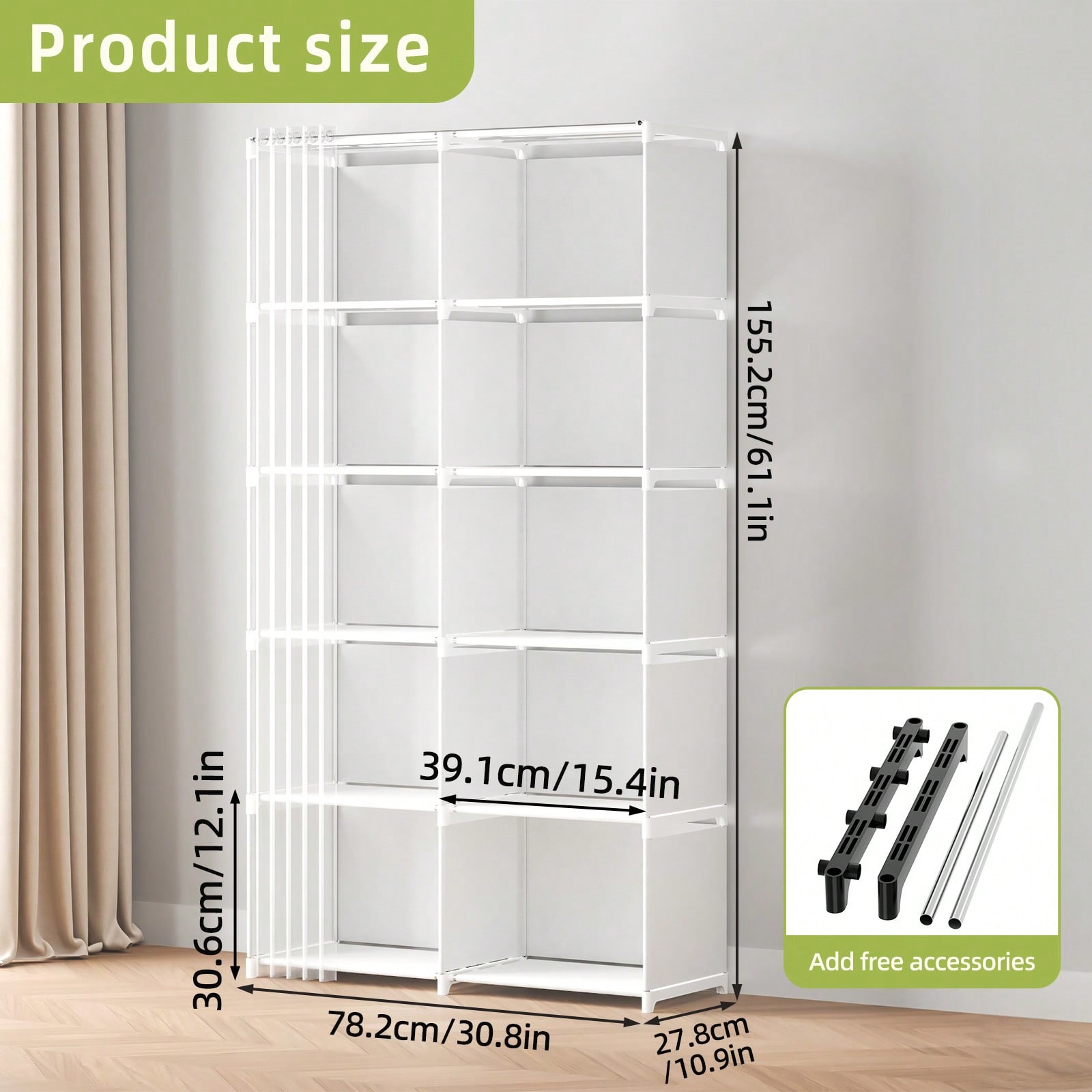 Tomnk 4/10 Compartments Simple - Home Bathroom Cabinets ulasan dan harga