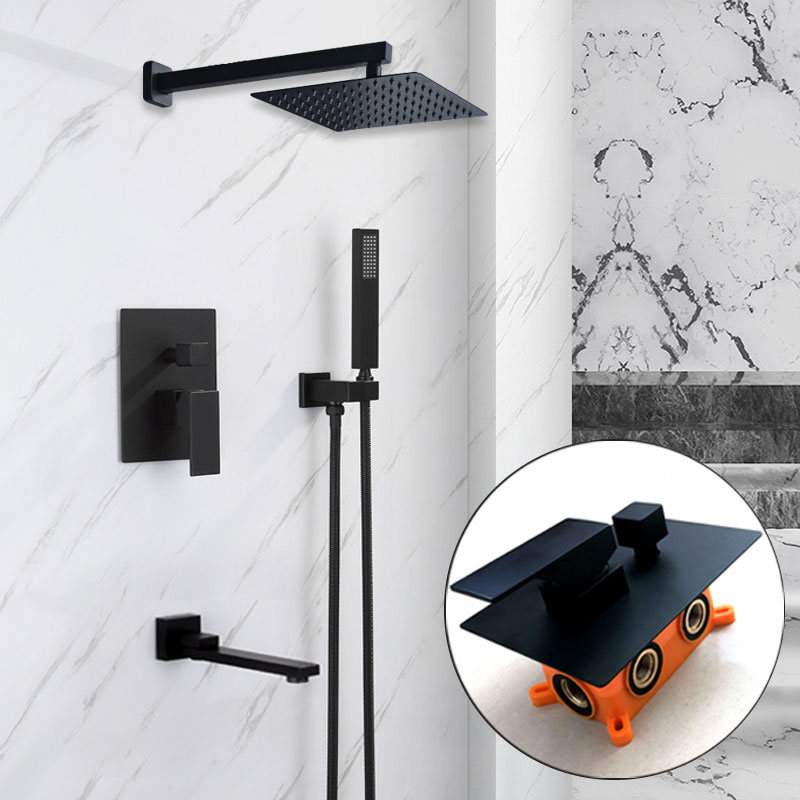 Concealed Brushed Gold Shower  - Home Bathroom Faucets ulasan dan harga