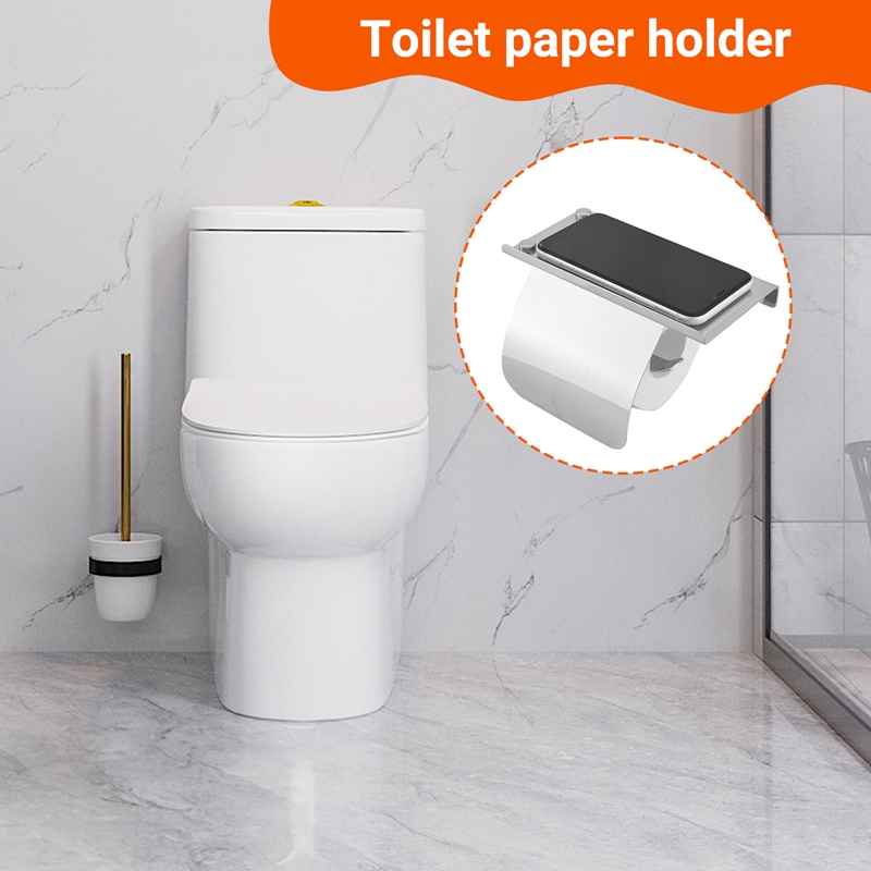 Modern Stainless Steel Wall Mo - Toilet Paper Holder ulasan dan harga
