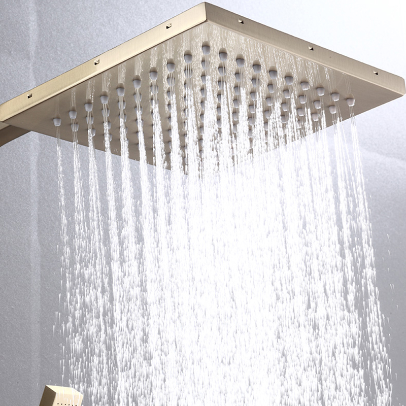 Brushed Gold Piano Digital Bat - Home Bathroom Faucets ulasan dan harga