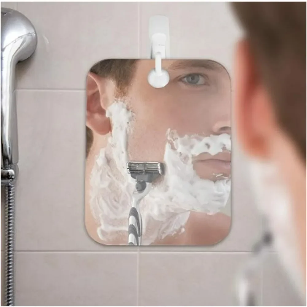 New 1pcs Acrylic Mirror With W - Shaving Mirror Suction ulasan dan harga