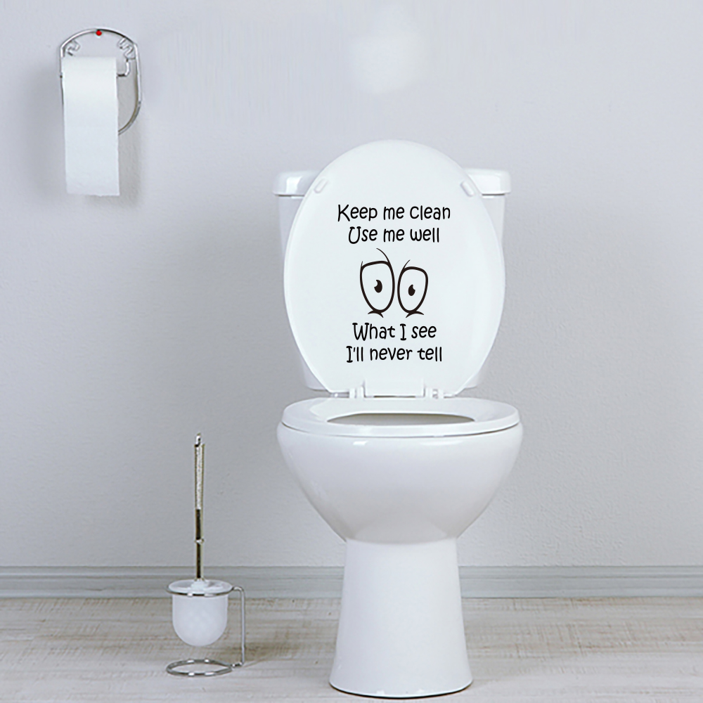 Funny Toilet Sticker Decal Kee - Home Bathroom Wall Tiles ulasan dan harga