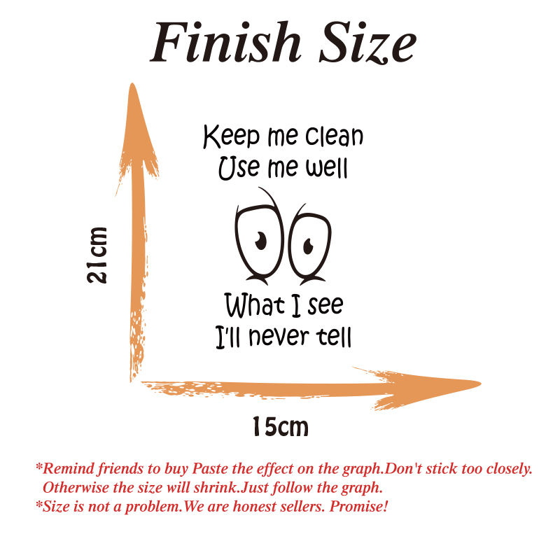 Funny Toilet Sticker Decal Kee - Home Bathroom Wall Tiles ulasan dan harga