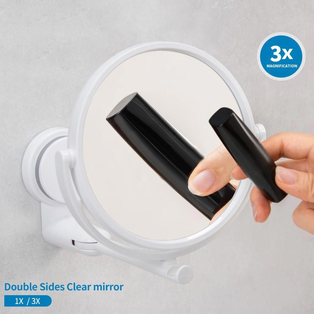 360°rotating Folding Makeup Mi - Shaving Mirror Suction ulasan dan harga