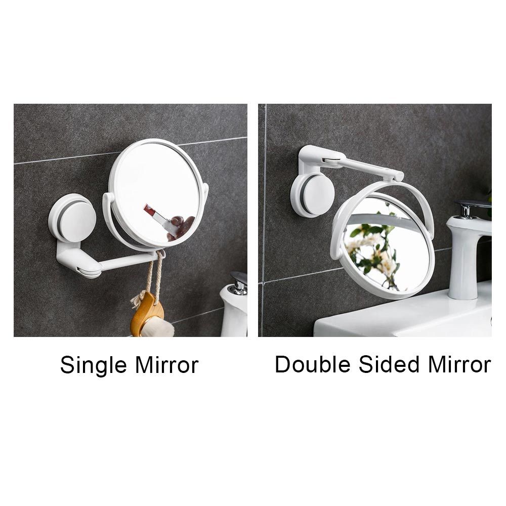 360°rotating Folding Makeup Mi - Shaving Mirror Suction ulasan dan harga