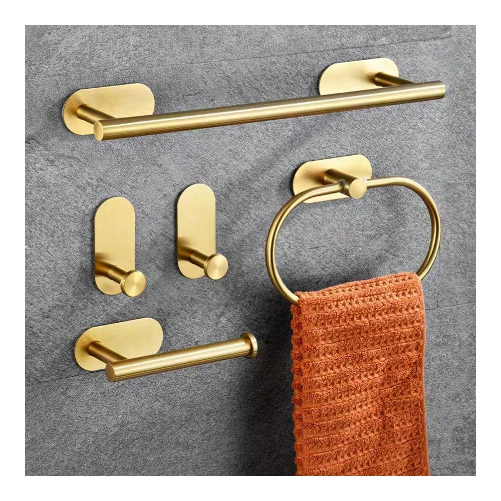 5pcs Set Stainless Steel Bathr - Toilet Paper Holder ulasan dan harga