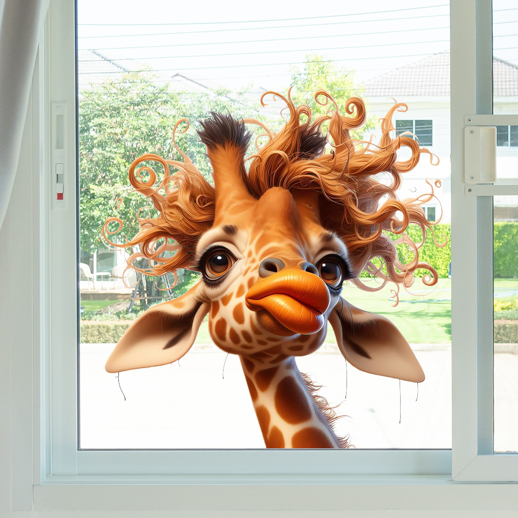 Big-Mouthed Giraffe Wall Stick - Home Bathroom Wall Tiles ulasan dan harga