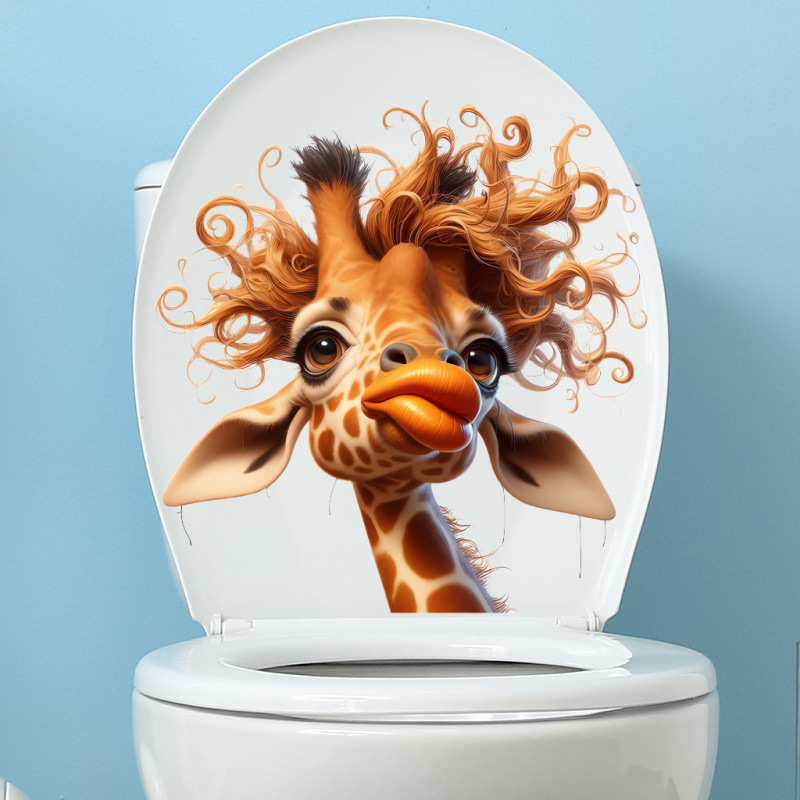 Big-Mouthed Giraffe Wall Stick - Home Bathroom Wall Tiles ulasan dan harga