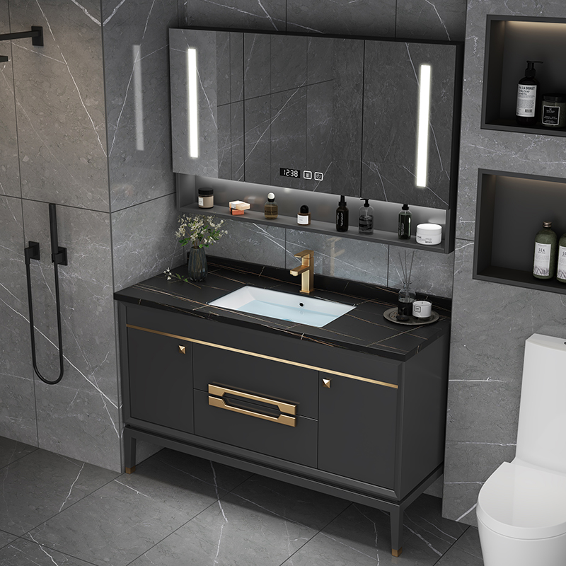 Black Sink Luxury Bathroom Cab - Home Bathroom Vanity Combo ulasan dan harga