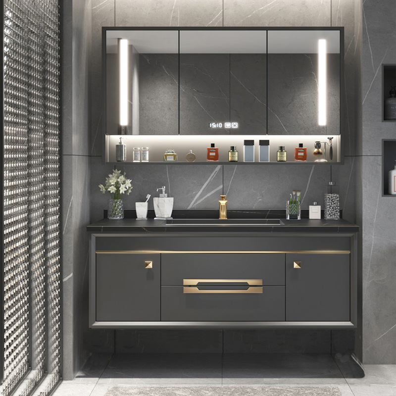 Black Sink Luxury Bathroom Cab - Home Bathroom Vanity Combo ulasan dan harga