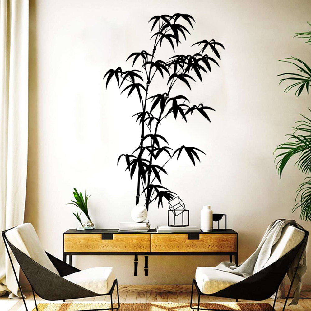 Large Bamboo Tree Wall Sticker - Home Bathroom Wall Tiles ulasan dan harga