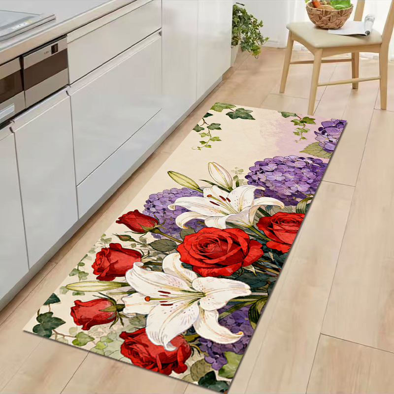 VIKAMA Floral Print Diatom Bat - Home Kitchen Bathroom Cleaning ulasan dan harga