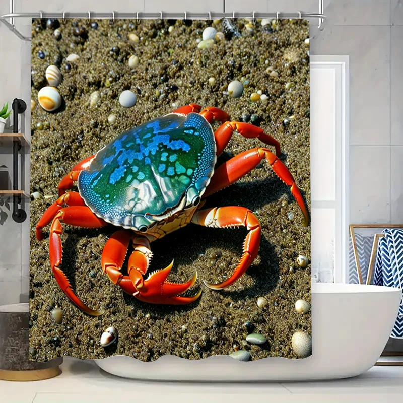3D Printed Shower Curtain Blue - Home Decor Bathroom Ideas ulasan dan harga