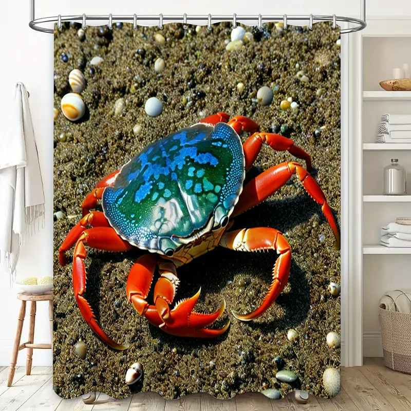 3D Printed Shower Curtain Blue - Home Decor Bathroom Ideas ulasan dan harga