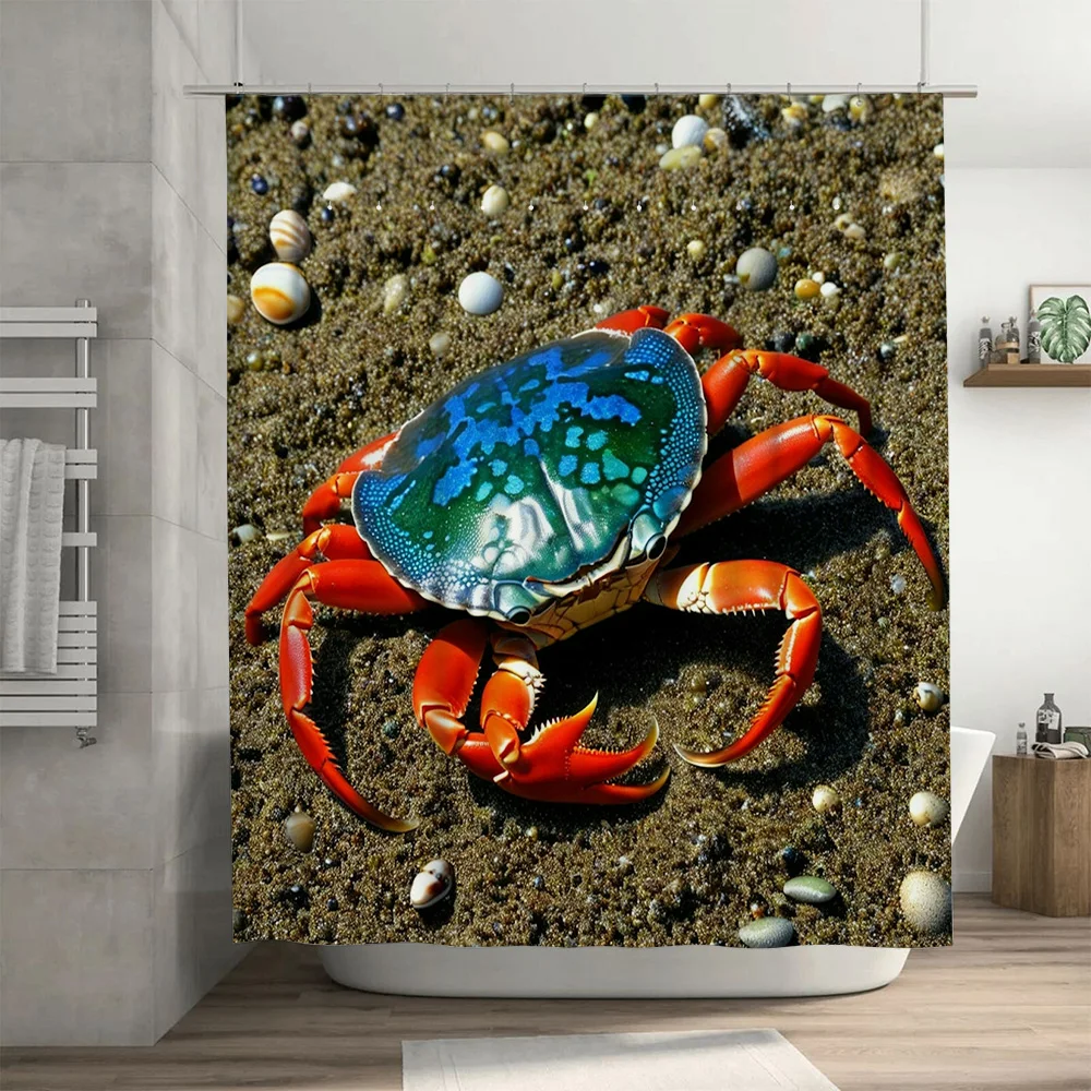 3D Printed Shower Curtain Blue - Home Decor Bathroom Ideas ulasan dan harga