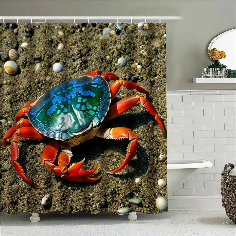 3D Printed Shower Curtain Blue - Home Decor Bathroom Ideas ulasan dan harga