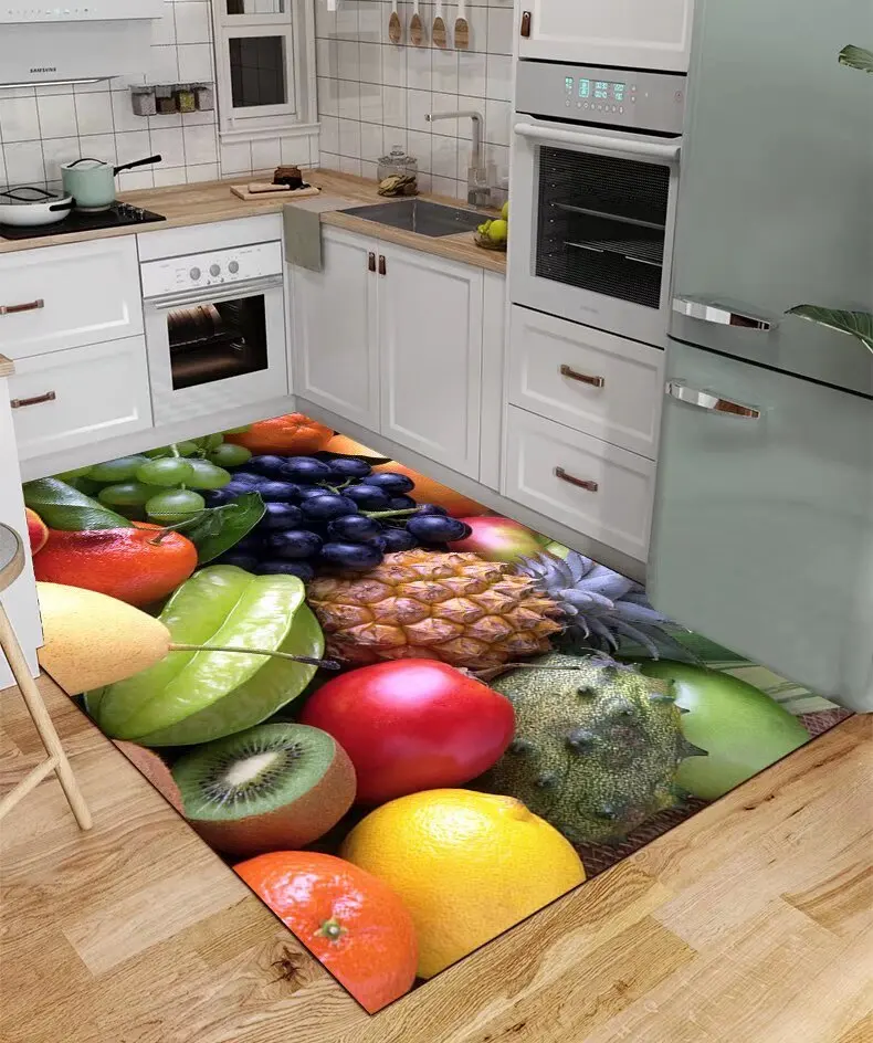 Kitchen Non-slip Mats Fruit Pa - Home Kitchen Bathroom Cleaning ulasan dan harga