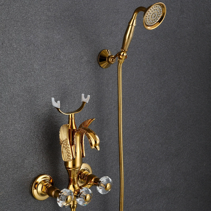 Tuqiu Gold Bathtub Faucet Set  - Home Bathroom Faucets ulasan dan harga