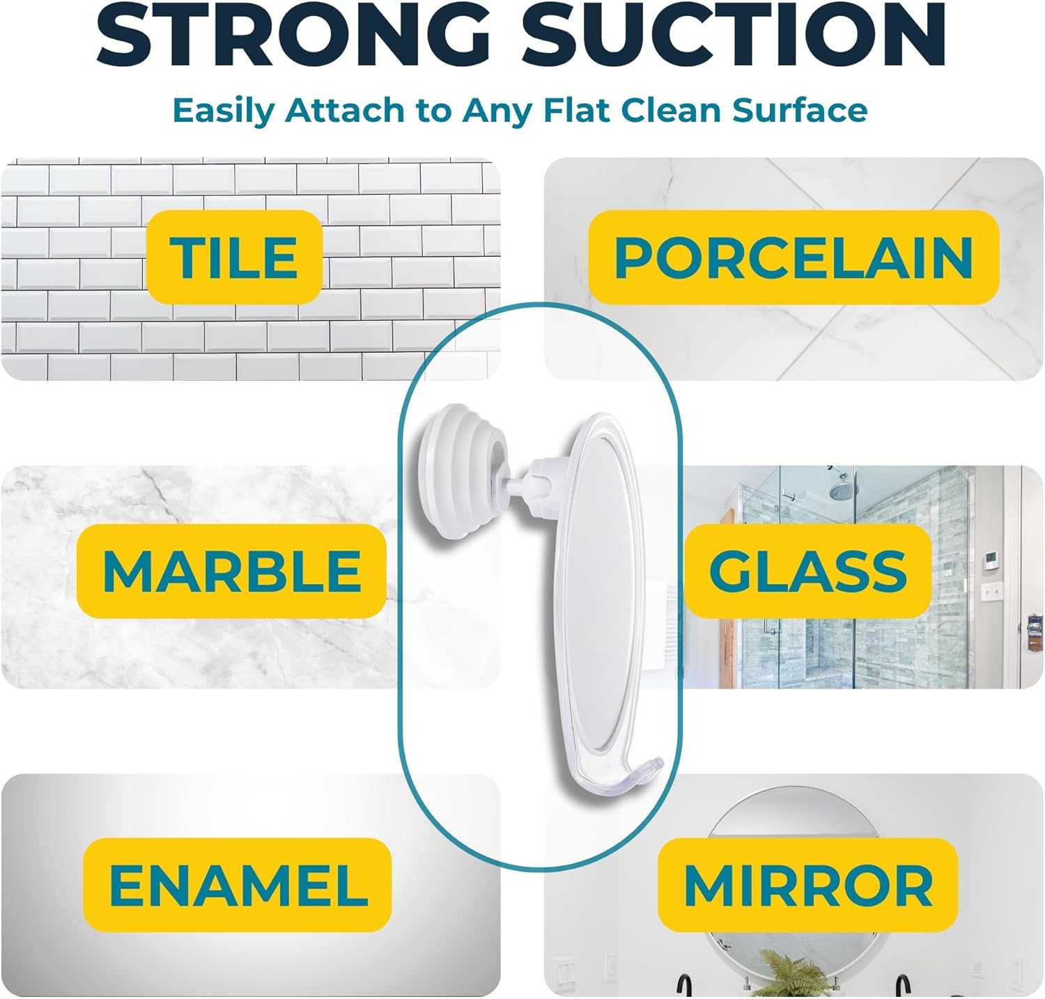 Fogless Shower Mirror with Suc - Shaving Mirror Suction ulasan dan harga