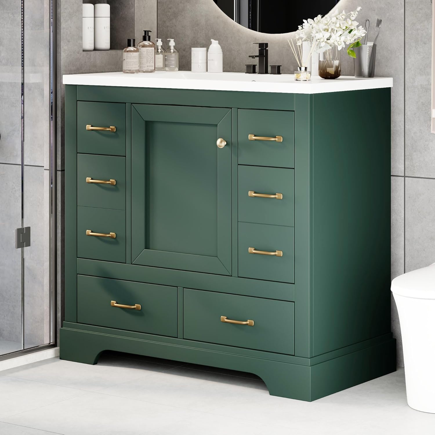36in Bathroom Vanity Cabinet w - Home Bathroom Cabinets ulasan dan harga