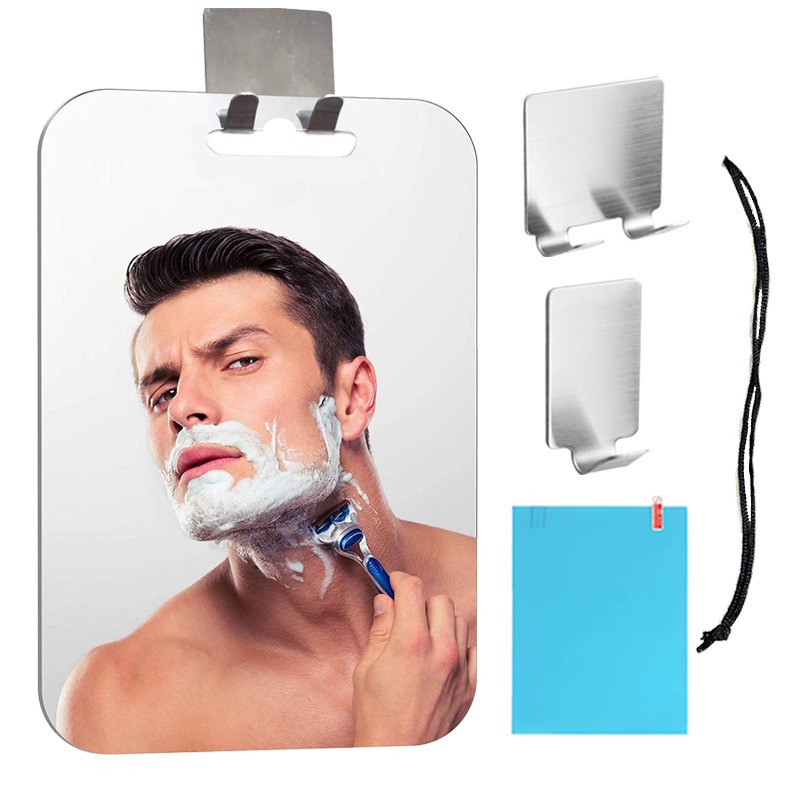 30x20CM Big Size Acrylic Anti  - Shaving Mirror Suction ulasan dan harga