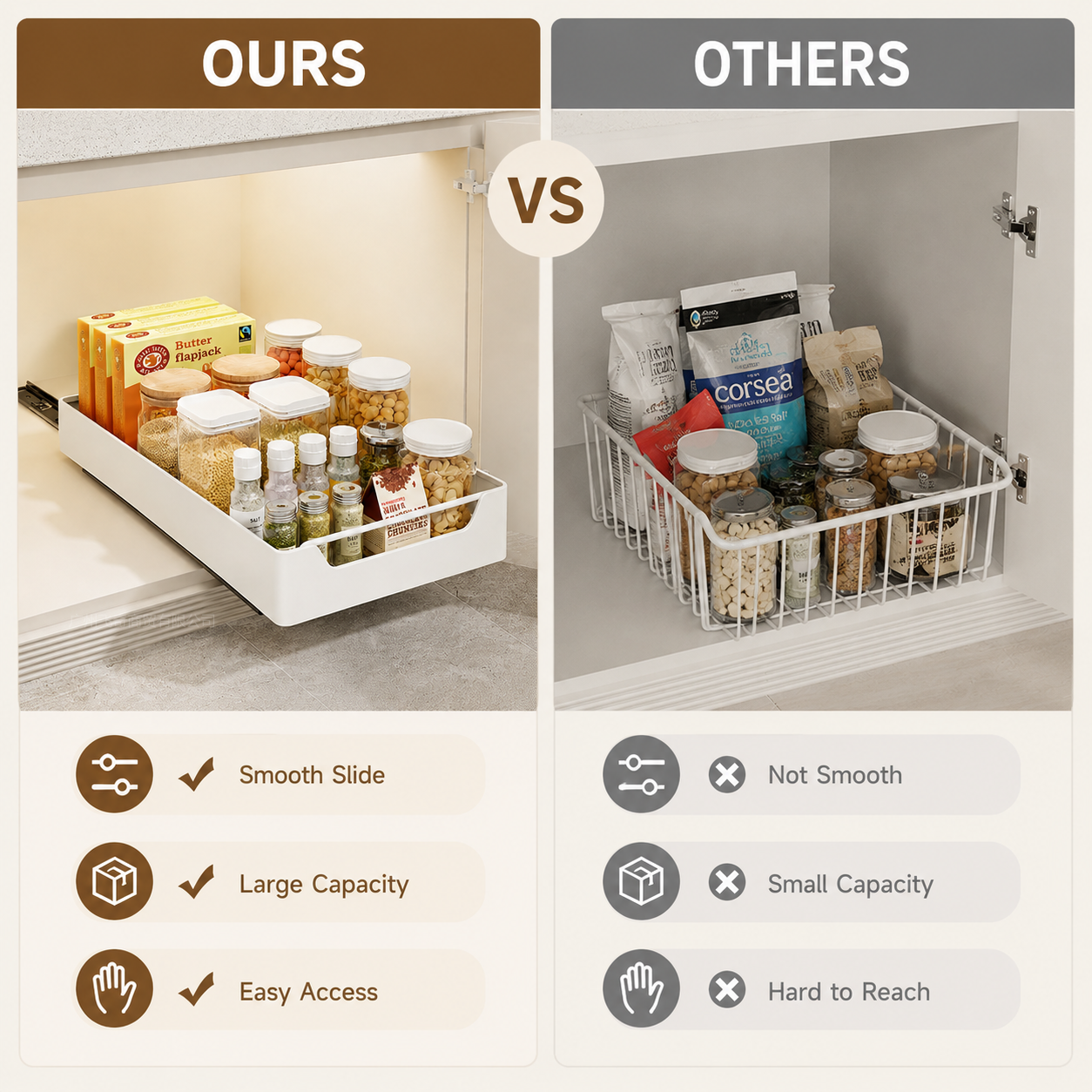 Pull-Out Cabinet Organizer No  - Home Goods Bathroom Cabinets ulasan dan harga