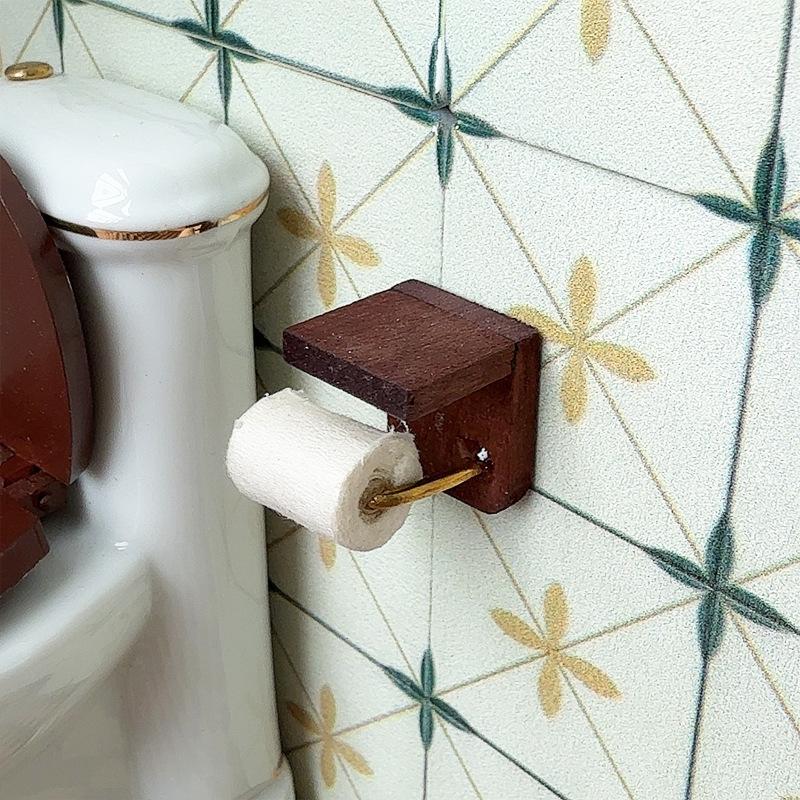 [J9]1:12 Dollhouse Miniature F - Toilet Paper Holder ulasan dan harga