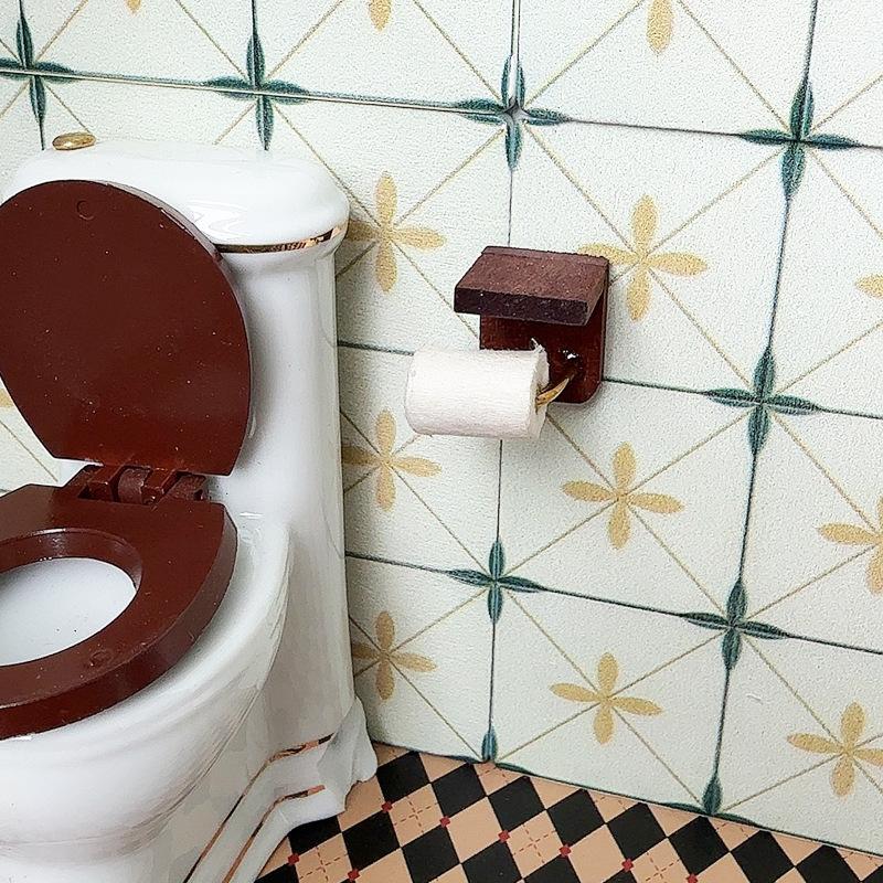 [J9]1:12 Dollhouse Miniature F - Toilet Paper Holder ulasan dan harga