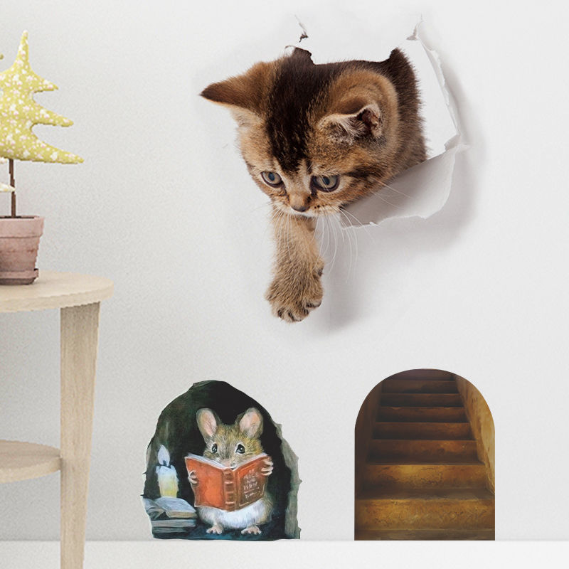 M228 Mouse Cats Animals Wall S - Home Bathroom Wall Tiles ulasan dan harga