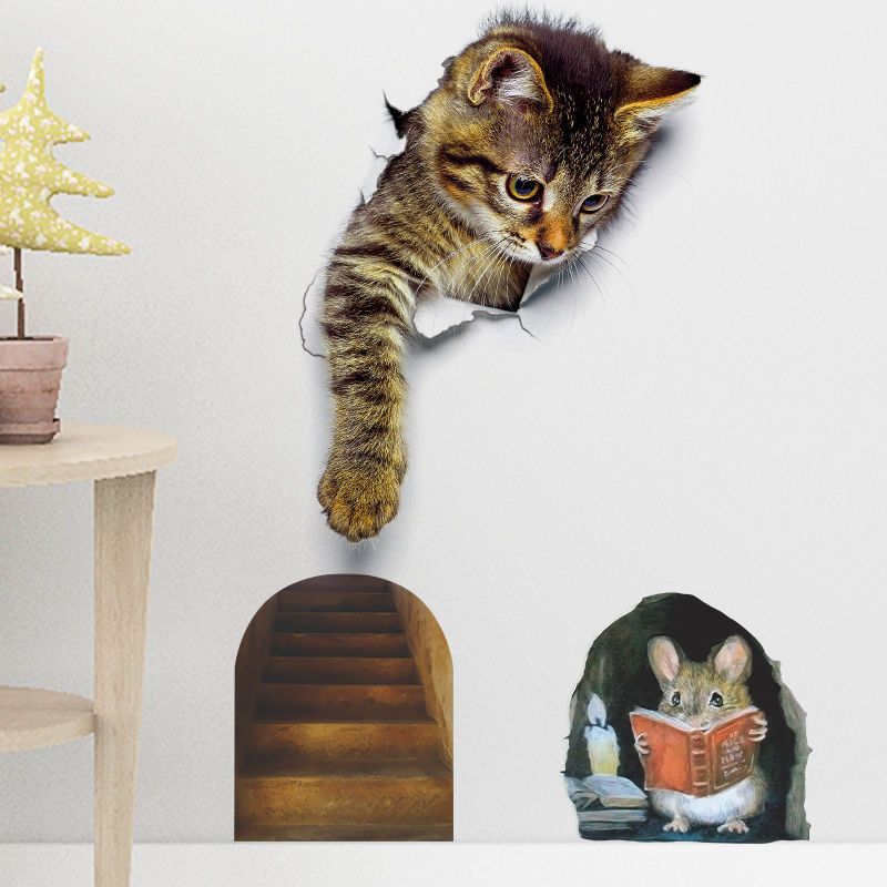M228 Mouse Cats Animals Wall S - Home Bathroom Wall Tiles ulasan dan harga