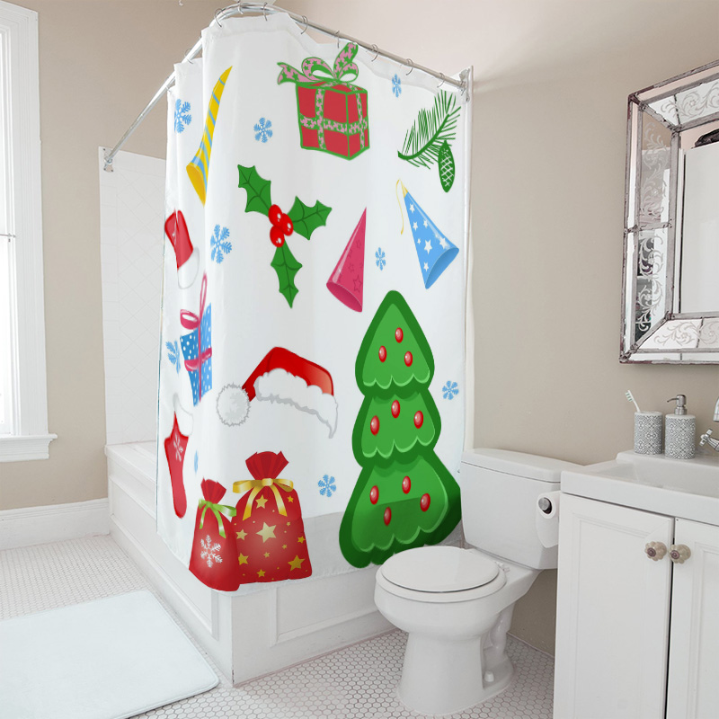 TU Shower Curtain Christmas Fo - Home Decor Bathroom Ideas ulasan dan harga