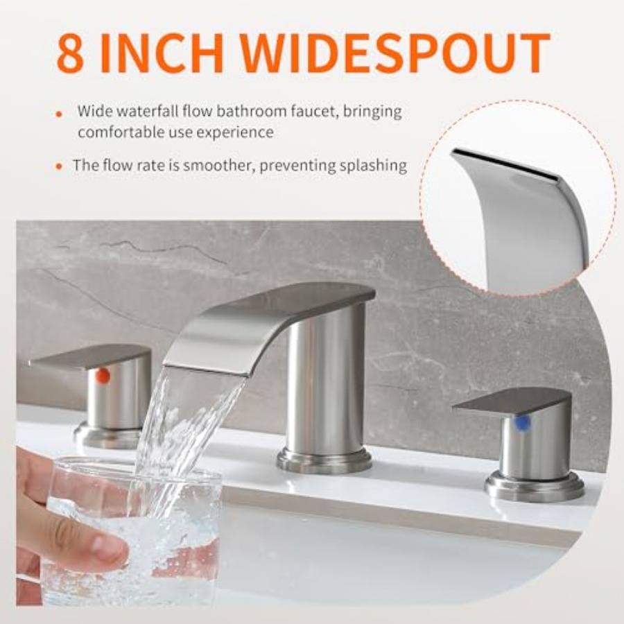 Waterfall Bathroom Faucet 3 Ho - Basin Mixer Tap ulasan dan harga