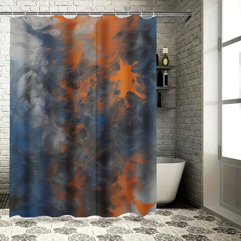 Luxury Blue Orange Watercolor  - Home Decor Bathroom Ideas ulasan dan harga