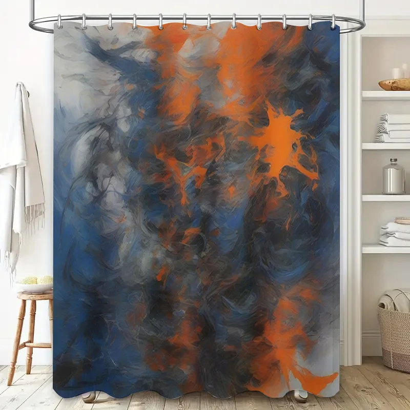 Luxury Blue Orange Watercolor  - Home Decor Bathroom Ideas ulasan dan harga