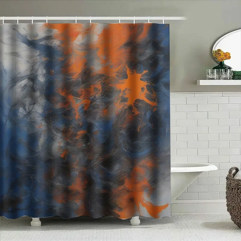 Luxury Blue Orange Watercolor  - Home Decor Bathroom Ideas ulasan dan harga