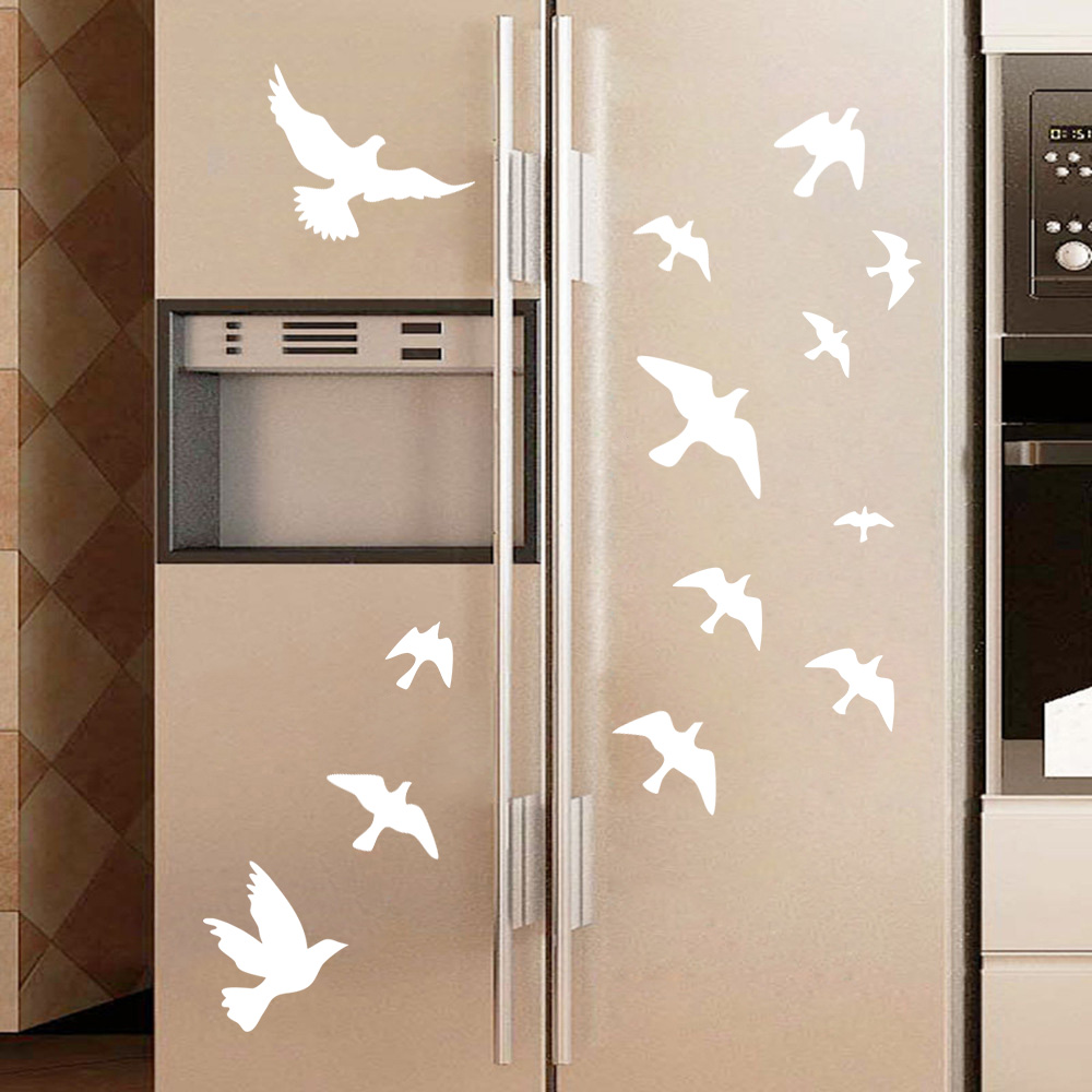 12Pcs/set Bird Wall Stickers H - Home Bathroom Wall Tiles ulasan dan harga