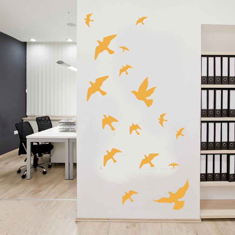 12Pcs/set Bird Wall Stickers H - Home Bathroom Wall Tiles ulasan dan harga