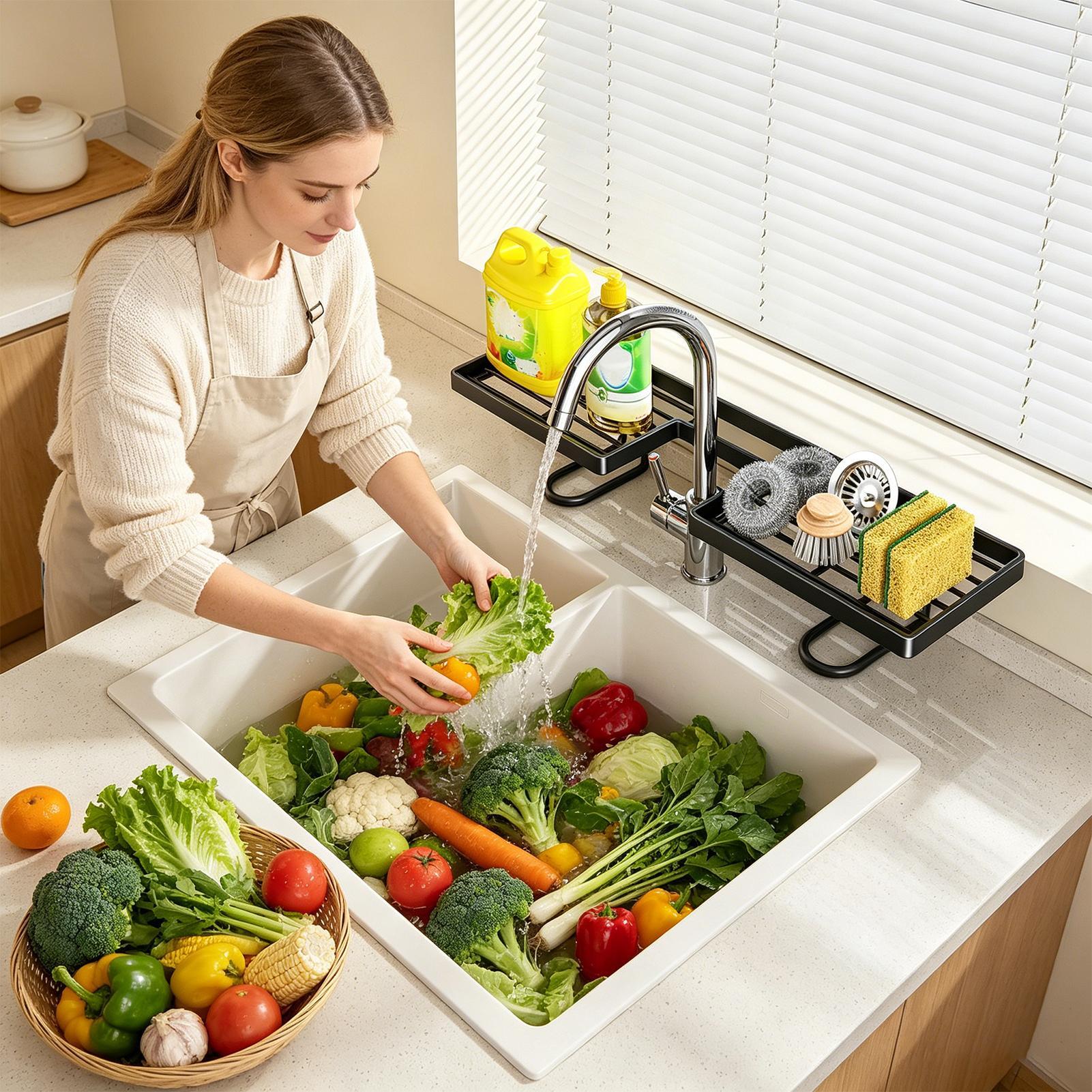 Faucet Storage Rack No-Drill C - Home Bathroom Faucets ulasan dan harga