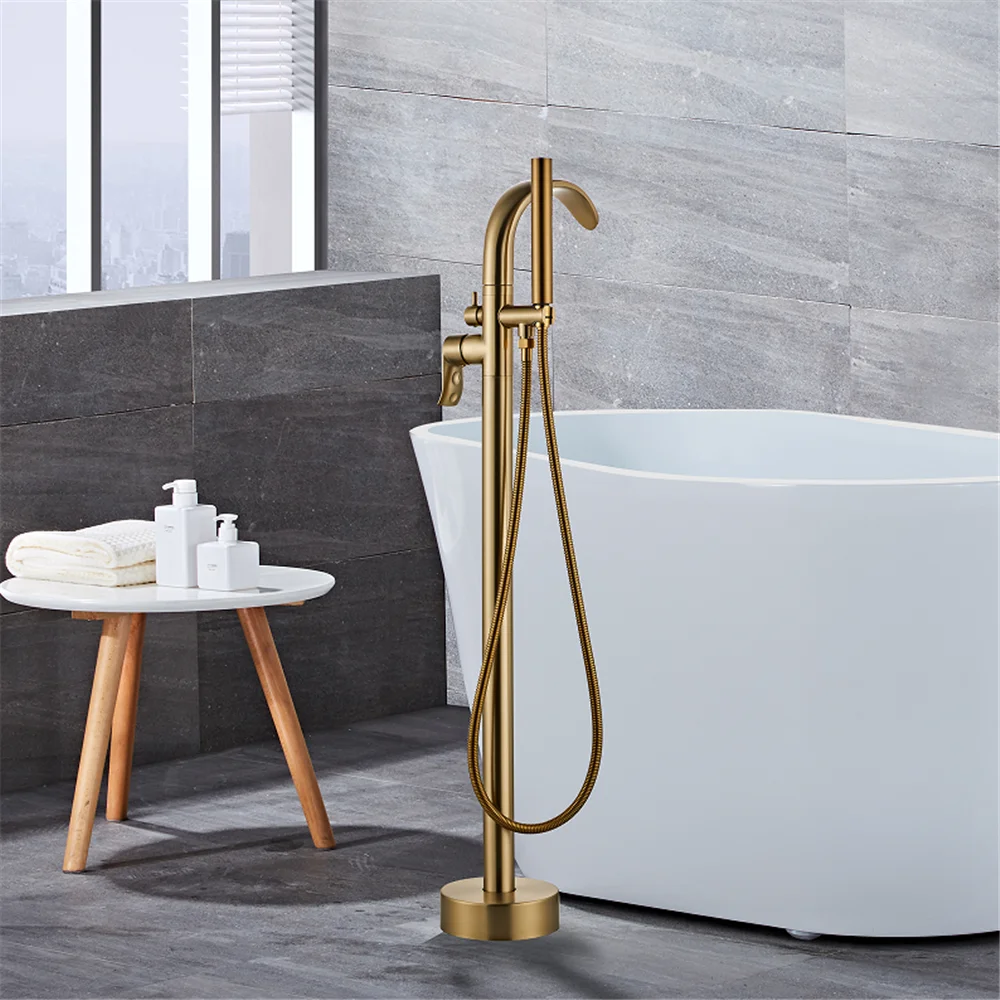 Black Bathtub Faucet Set Floor - Home Bathroom Faucets ulasan dan harga