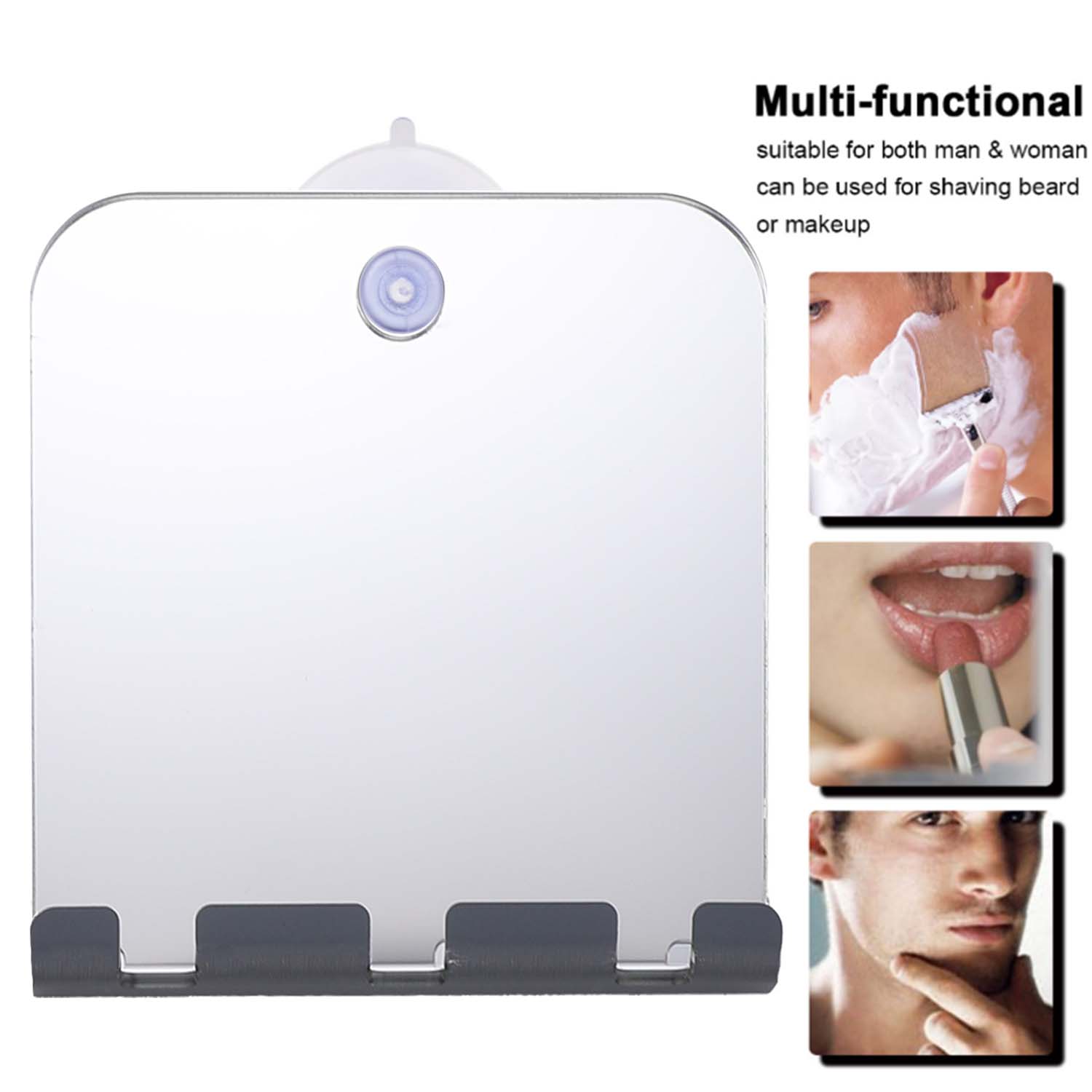 Unbreakable Fog Free Travel Mi - Shaving Mirror Suction ulasan dan harga