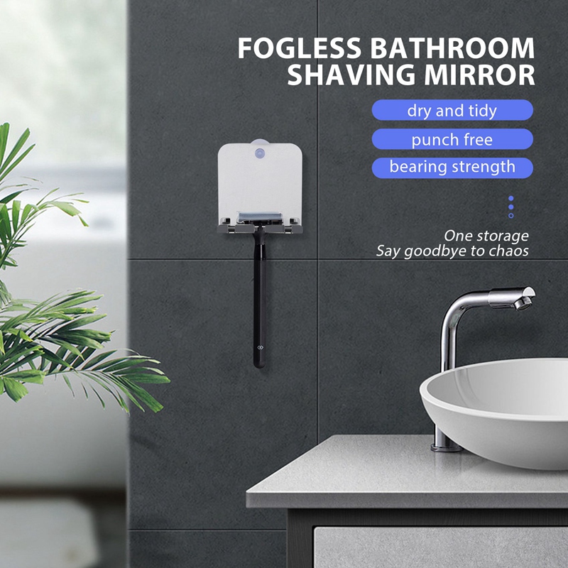 Unbreakable Fog Free Travel Mi - Shaving Mirror Suction ulasan dan harga