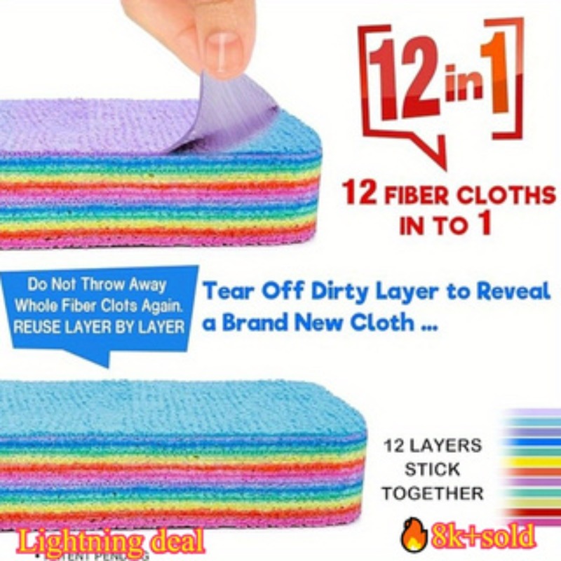 1PC ,12 layer fiber, perfect c - Home Kitchen Bathroom Cleaning ulasan dan harga