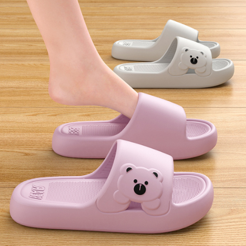 Slippers Bathroom Cartoon Bear - Home Bath ulasan dan harga