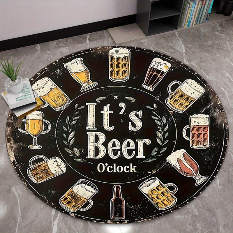 Funny Beer O’Clock Round Rug F - Home Decor Bathroom Ideas ulasan dan harga